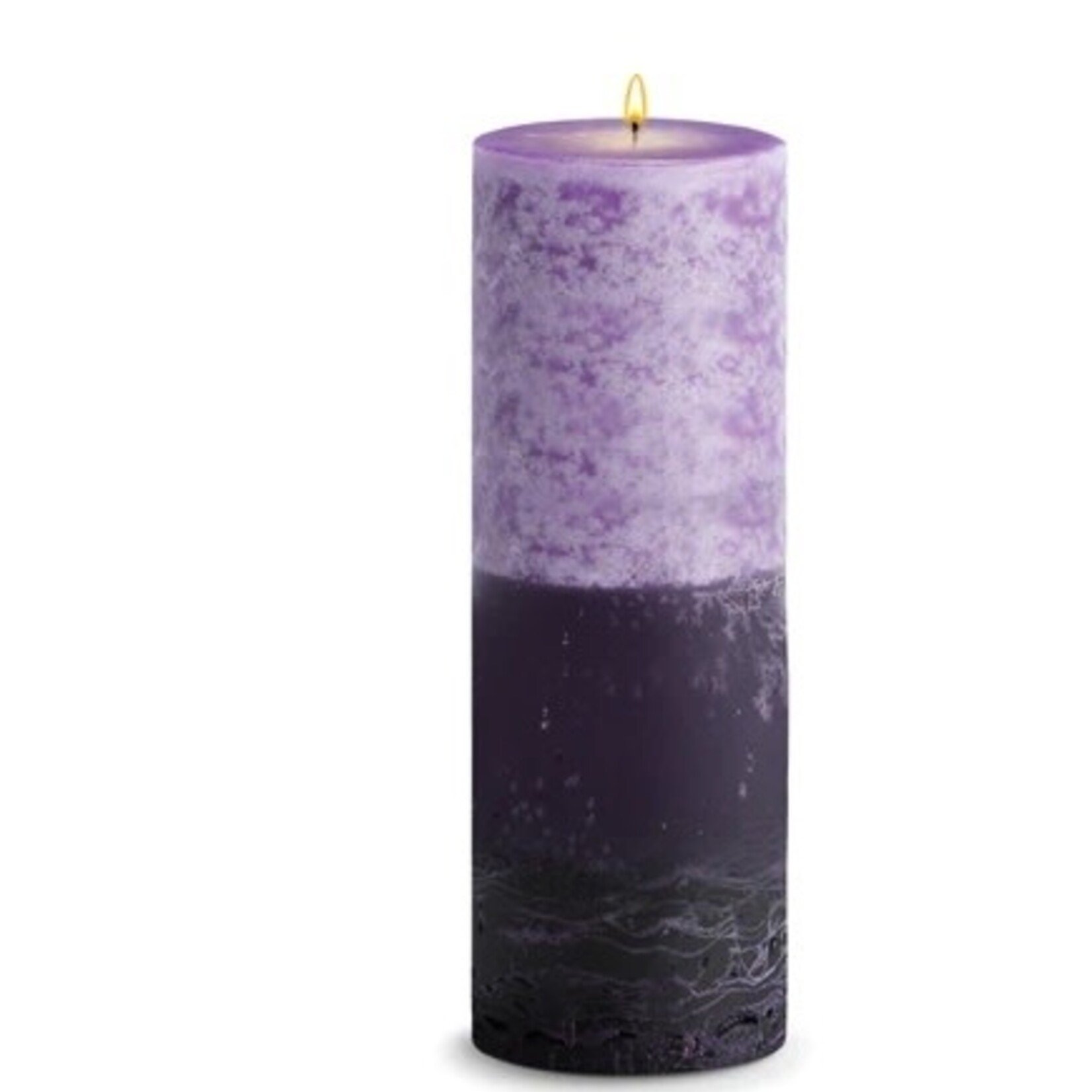 STONE CANDLES STONE PILLAR CANDLE 4x12 LAVENDER