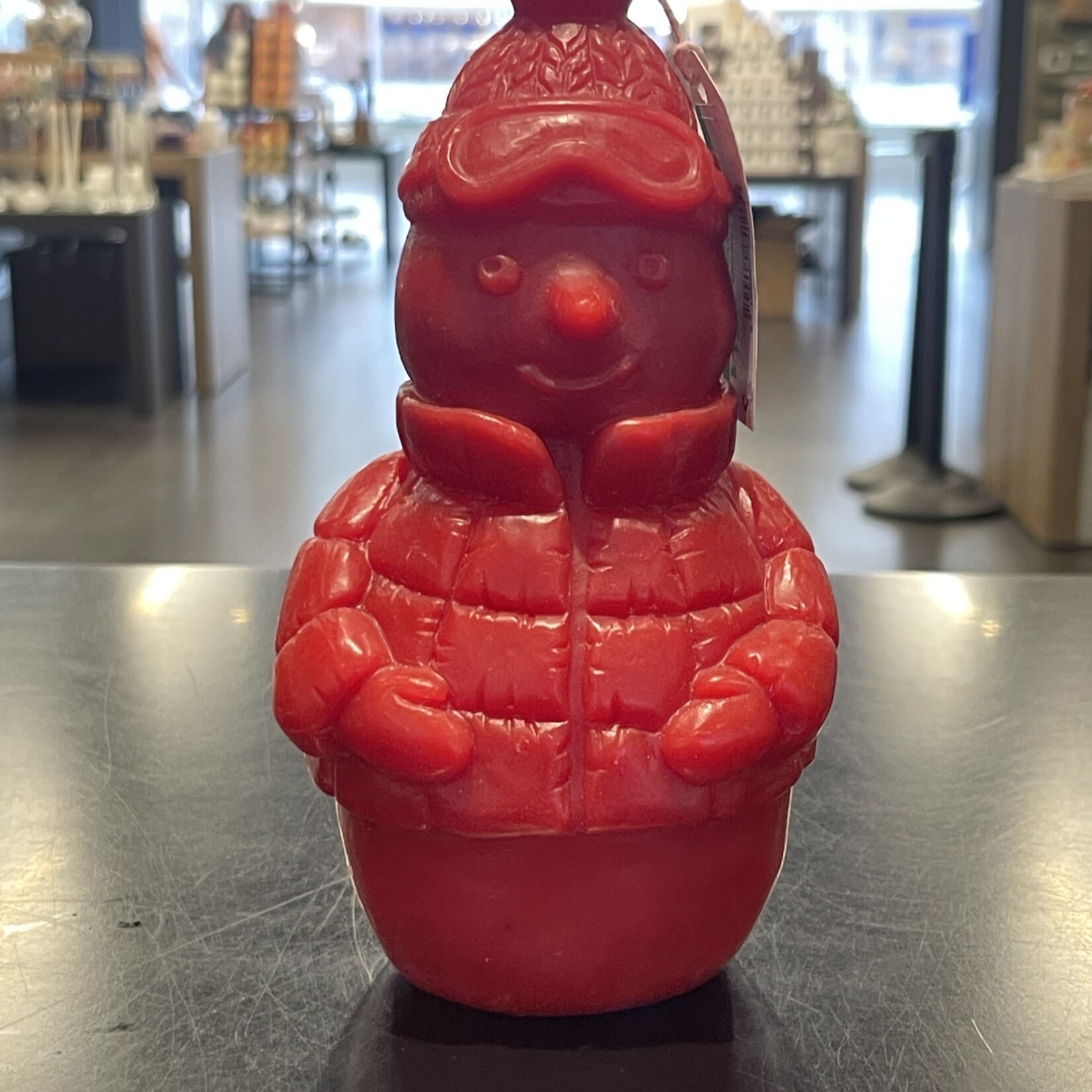 Bougie La Francaise Large Snowman Red  Candle