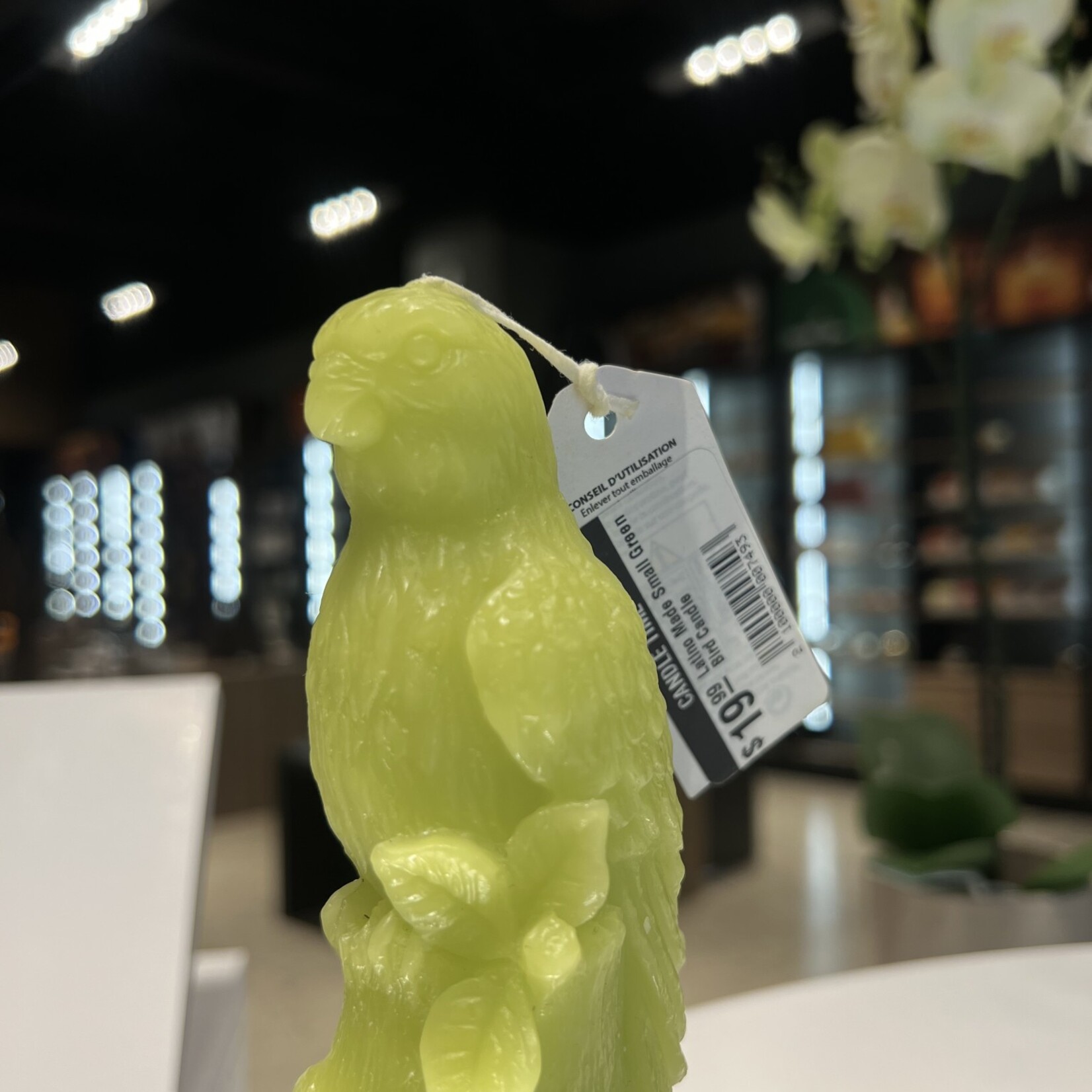 Bougie La Francaise Latino Made Small Green Bird Candle