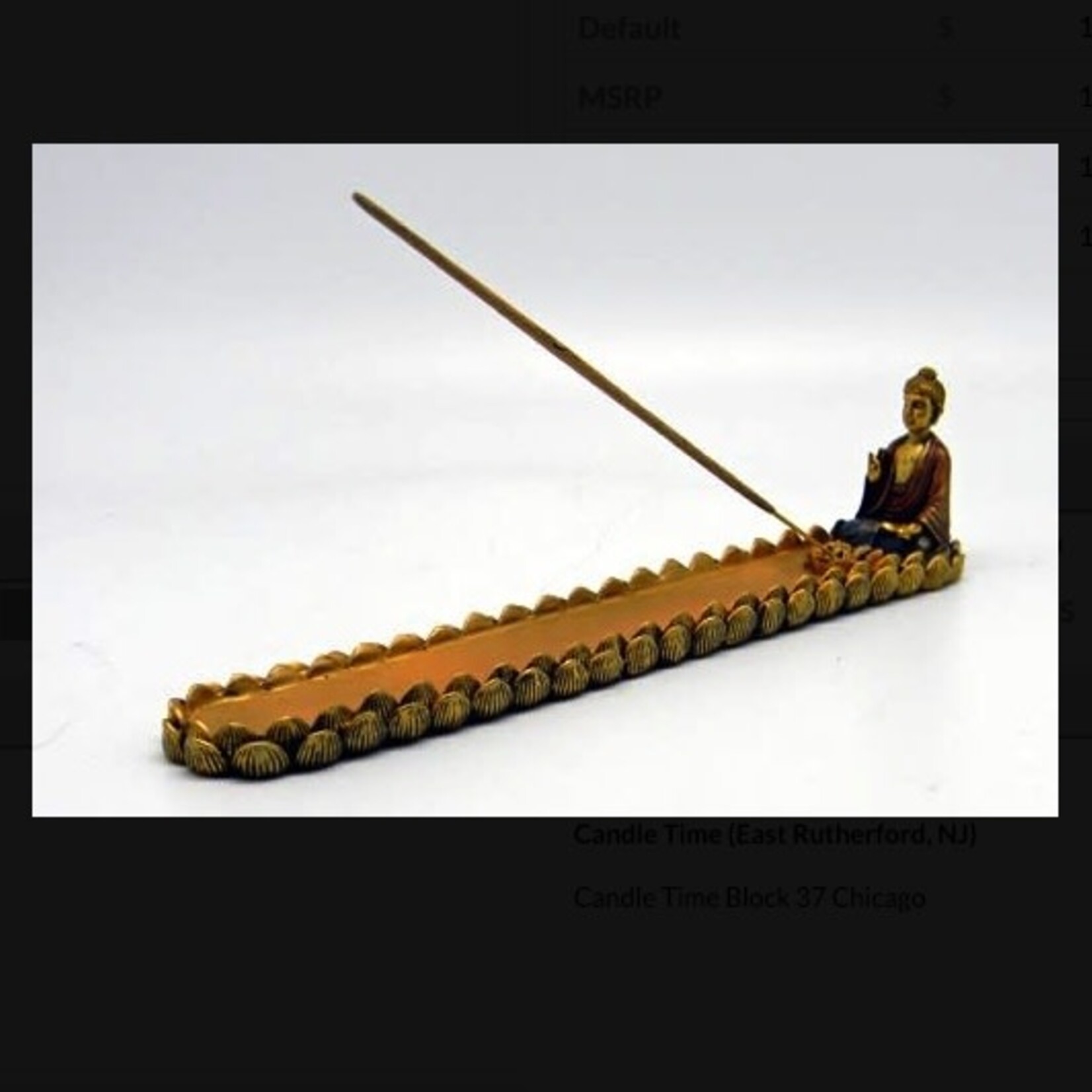 FANTASY GIFTS FANTASY GIFTS #1984 Buddha Boat Incense Burner