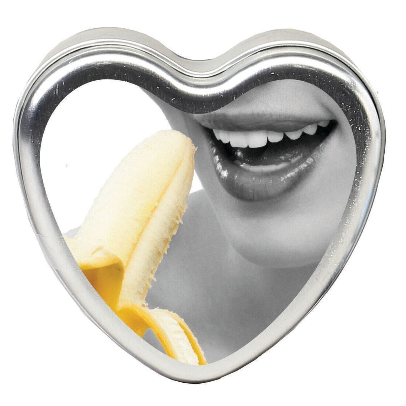 EARTHLY BODY 3 IN 1 HEART EDIBLE CANDLE BANANA 4.7 OZ