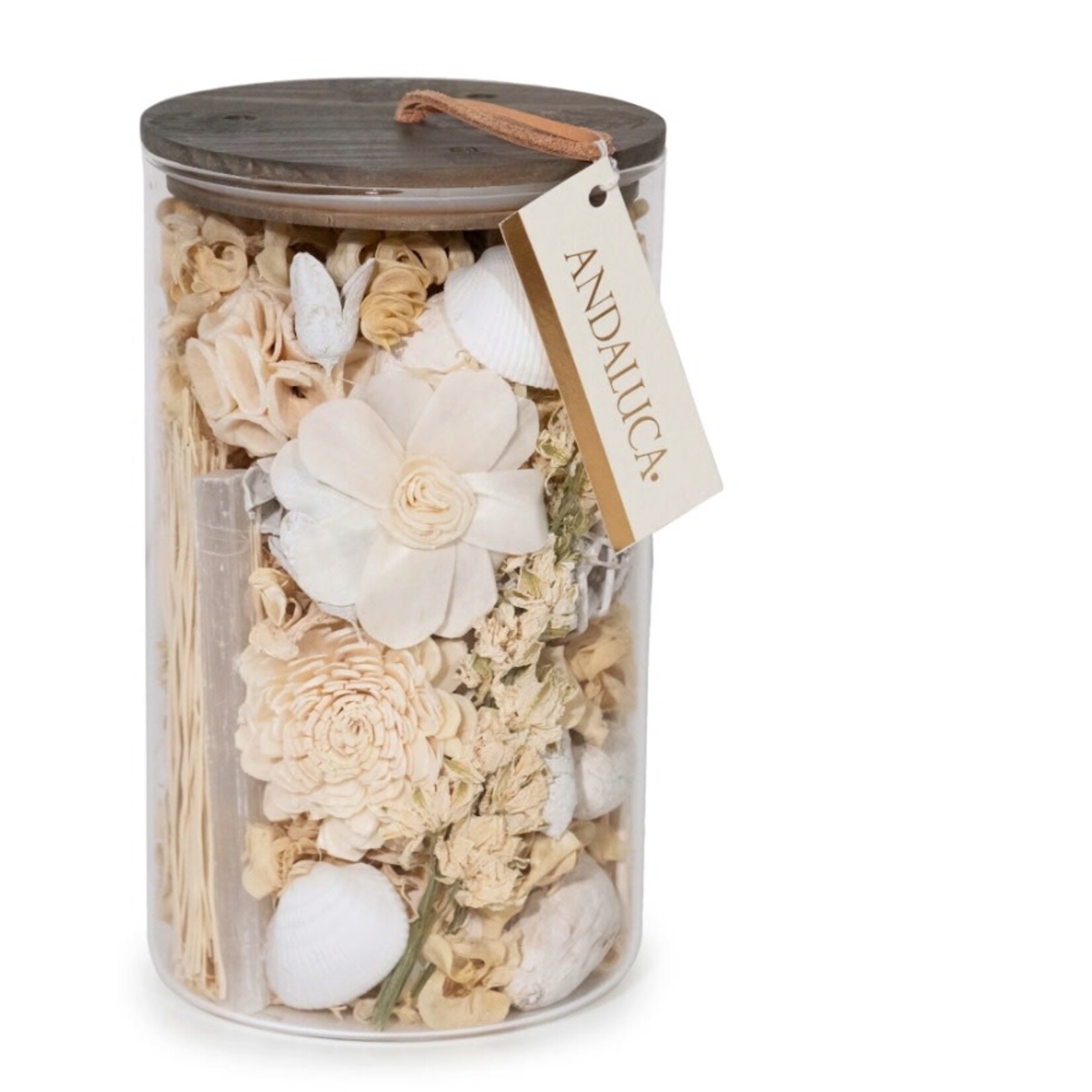 ANDALUCA Potpourri Jar White Selenite Sandalwood