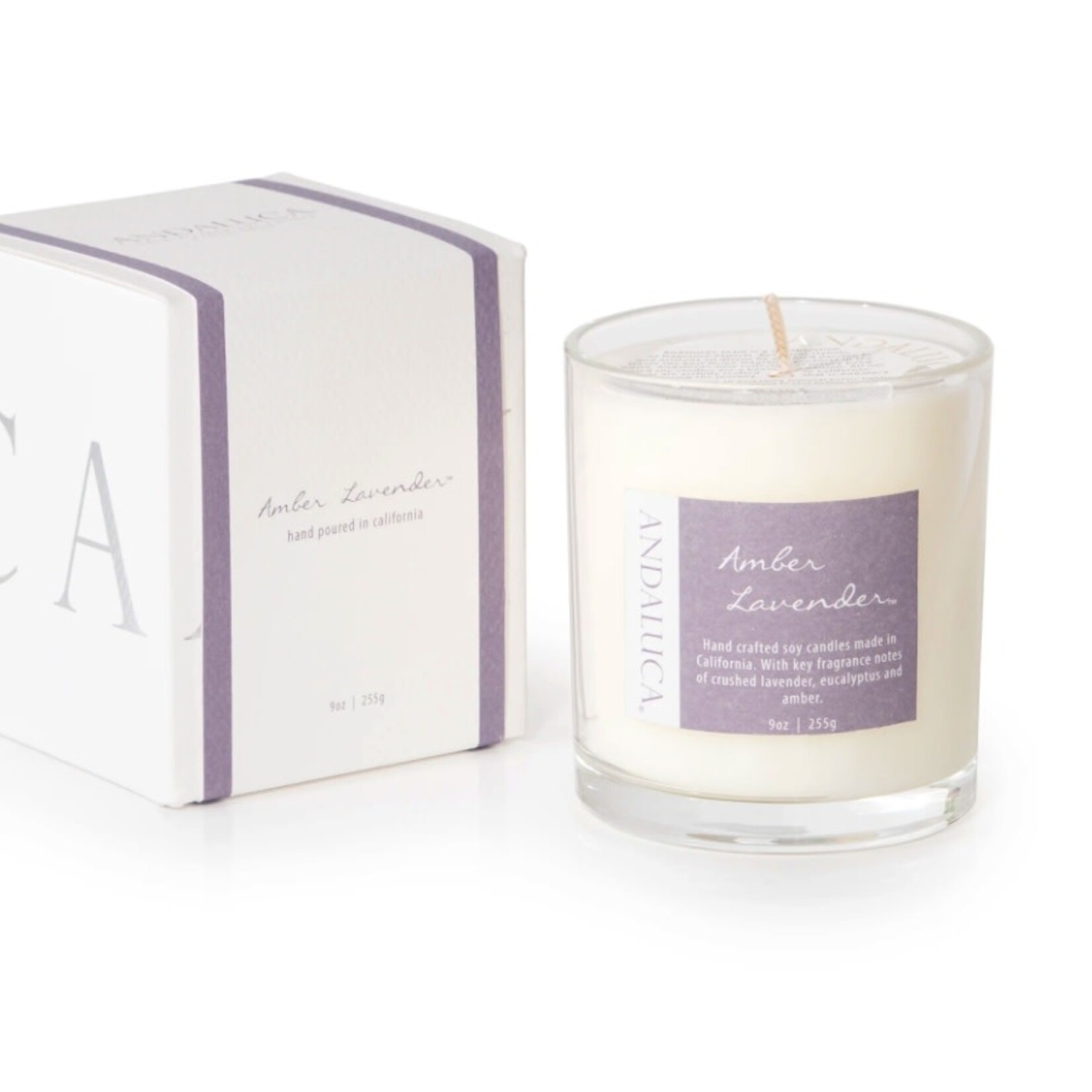 ANDALUCA ANDALUCA 9oz CANDLE AMBER LAVENDER