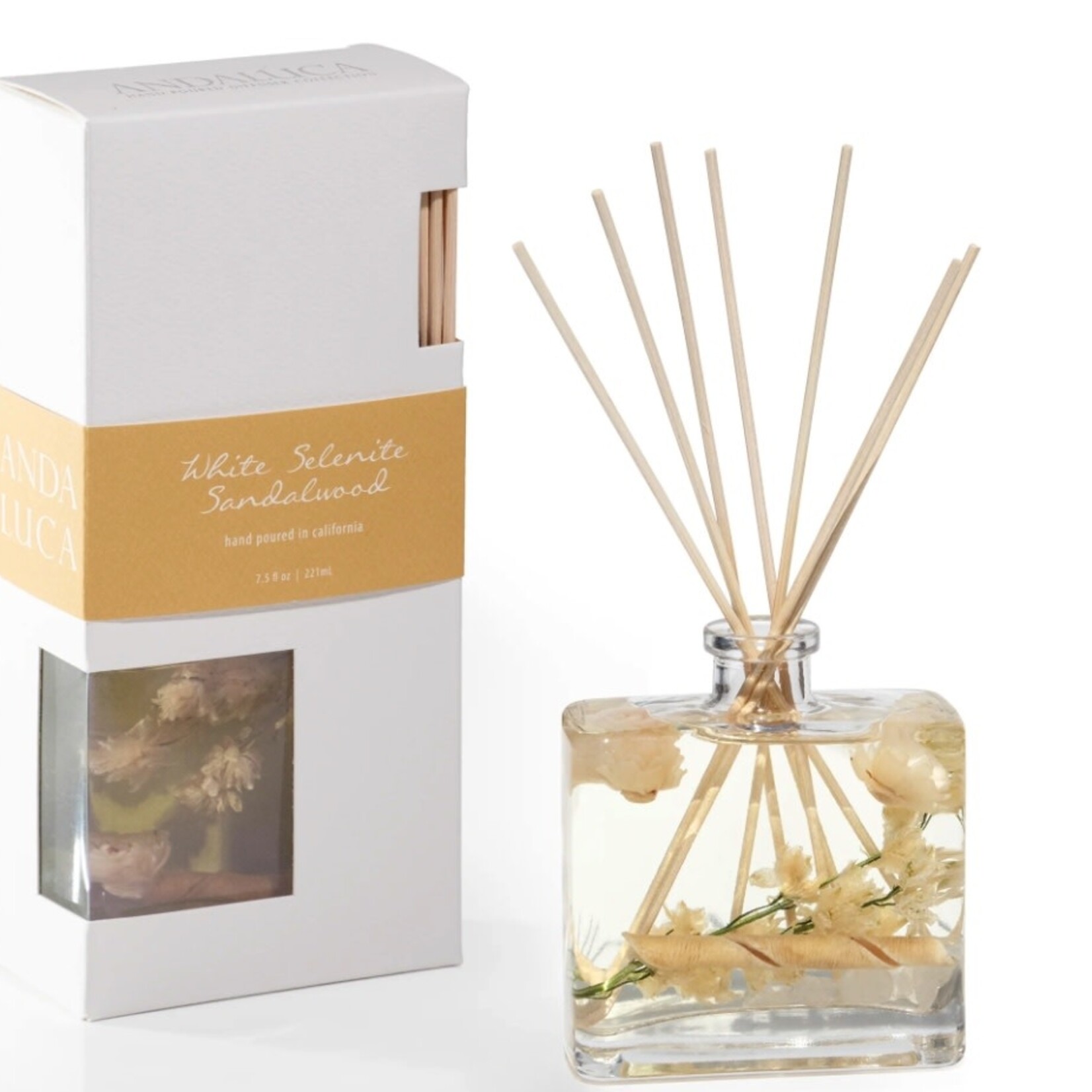 ANDALUCA Andaluca: Botanical Diffuser White Selenite Sandalwood