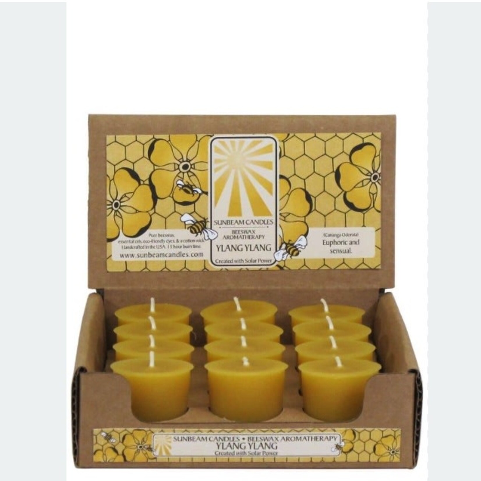 SUNBEAM CANDLES SUNBEAM CANDLES BEESWAX AROMATHERAPY YLANG YLANG