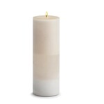 STONE CANDLES STONE PILLAR CANDLE  4X12  AMBER ROSE
