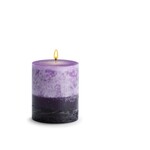 STONE CANDLES Stone Pillar Candle Lavender