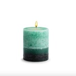 STONE CANDLES STONE PILLAR CANDLES 3X3 Kieffer Lime and Lychee