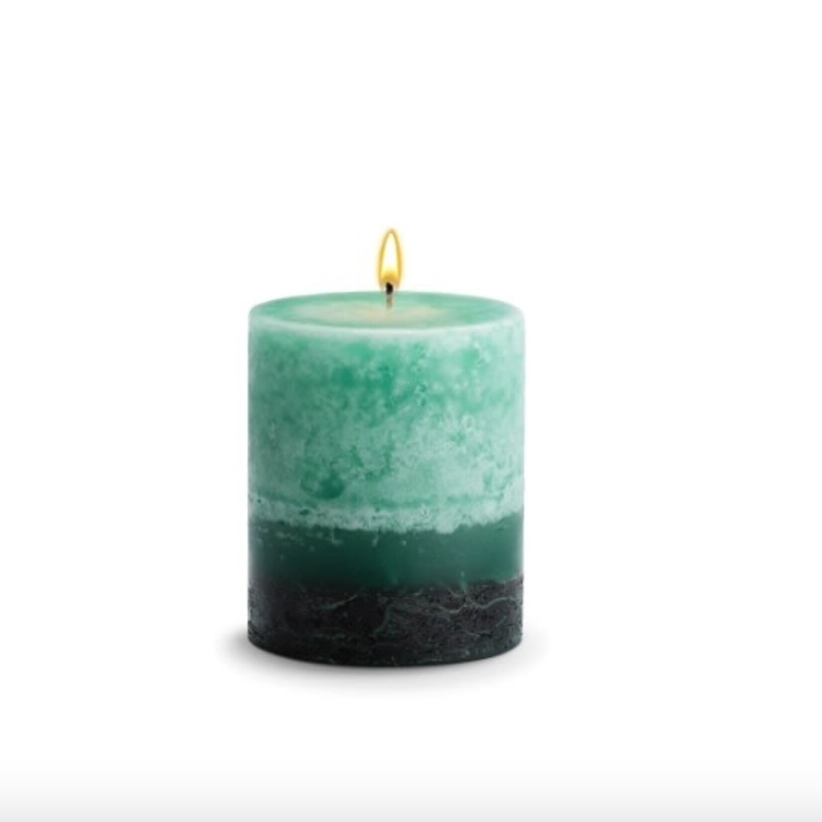 STONE CANDLES STONE PILLAR CANDLES 3X3 Kieffer Lime and Lychee