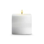 STONE CANDLES Stone Pillar Candle 3x3 White Tea & Ginger Root SQ