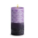 STONE CANDLES STONE PILLAR CANDLE 3X6 LAVENDER