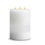 STONE CANDLES STONE PILLAR CANDLE ELLIPTICAL WHITE TEA GINGER ROOT