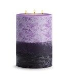 STONE CANDLES STONE PILLAR CANDLE ELLIPTICAL LAVENDER
