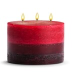 STONE CANDLES STONE PILLAR CANDLE 6X3 POMEGRANATE