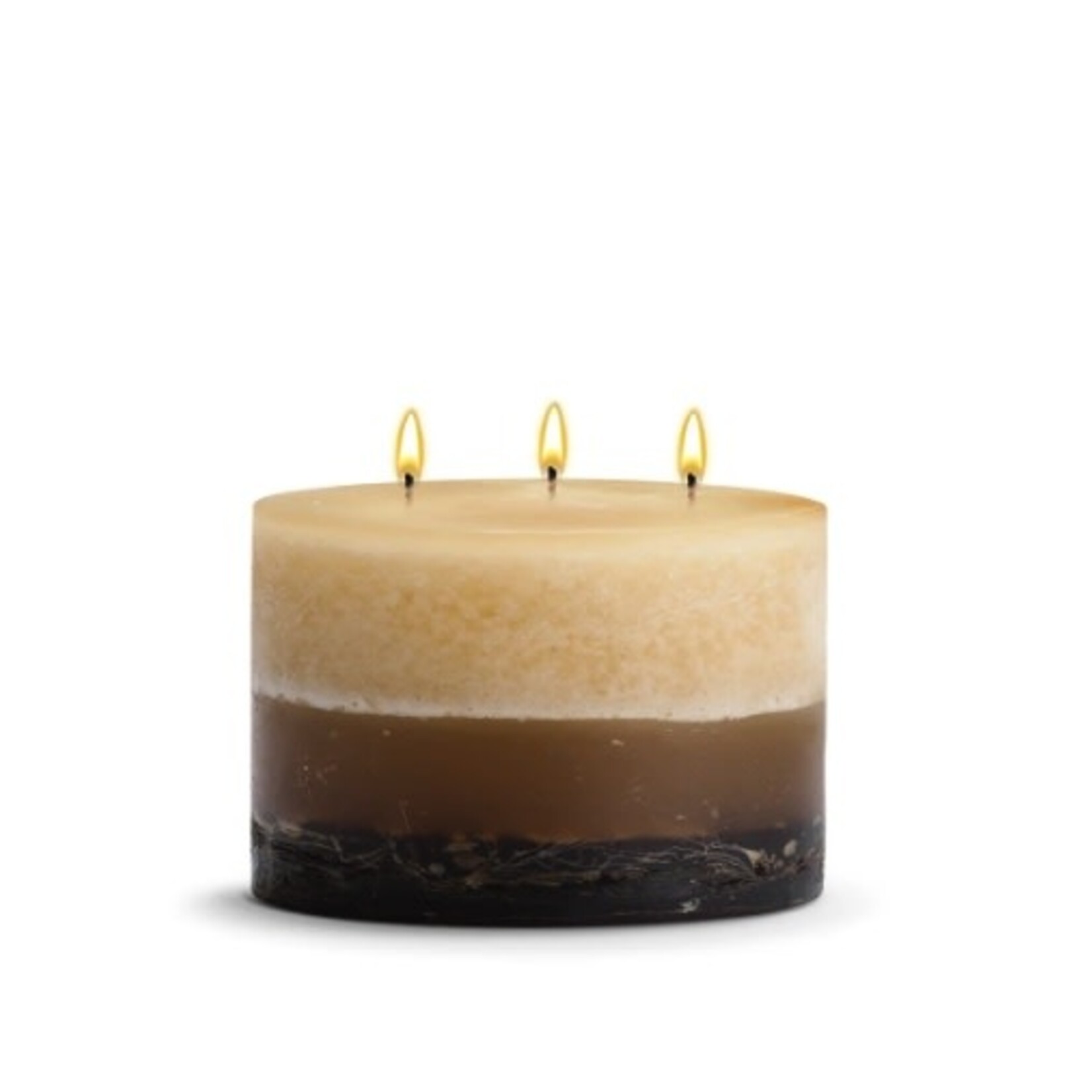 STONE CANDLES STONE PILLAR CANDLE 6X3 PEONY PLUM CUCUMBER