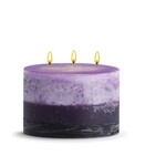 STONE CANDLES STONE PILLAR CANDLE 6X3 LAVENDER