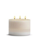 STONE CANDLES STONE PILLAR CANDLE 6X3 AMBER ROSE