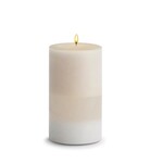 STONE CANDLES STONE PILLAR CANDLE 4X8 AMBER ROSE