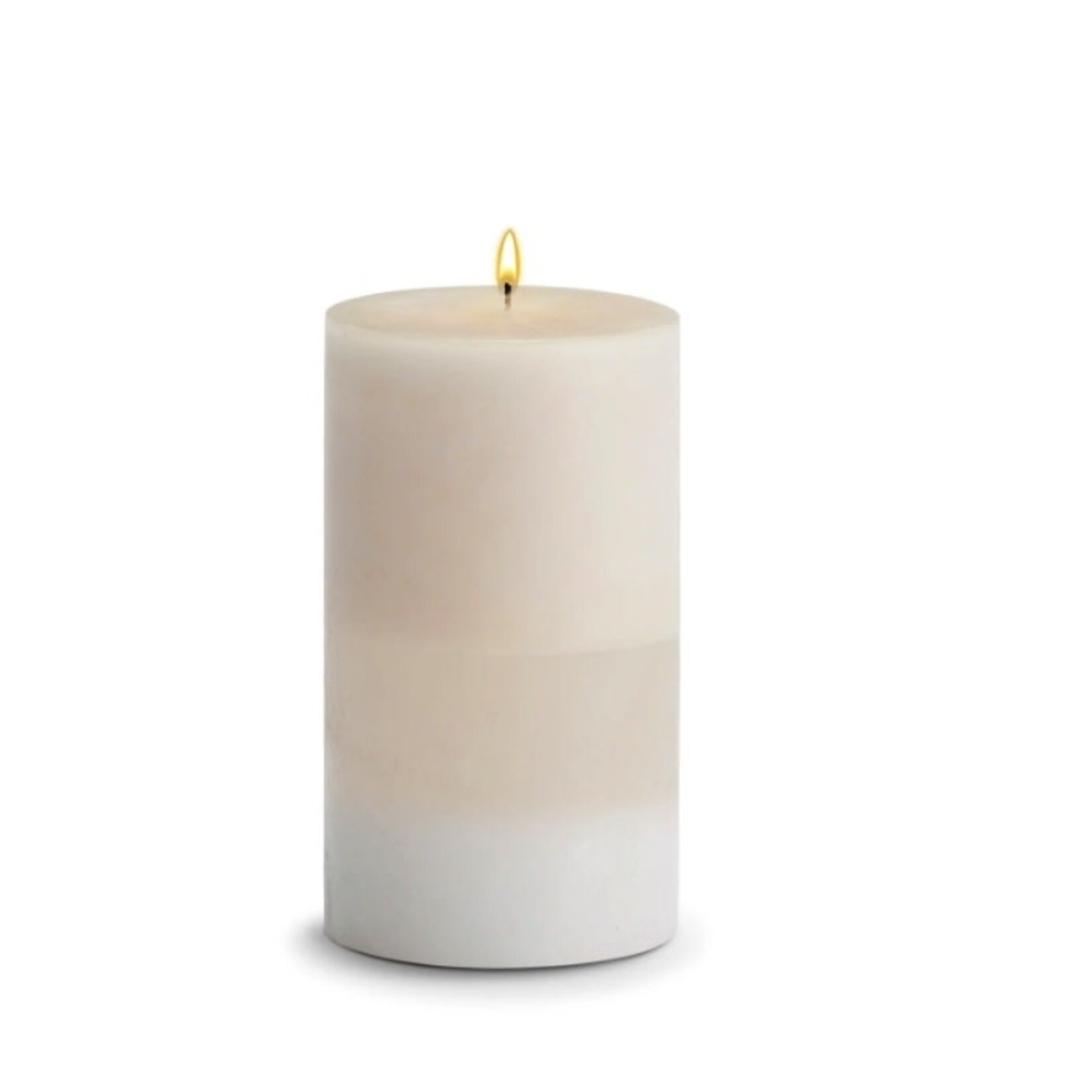 STONE CANDLES STONE PILLAR CANDLE 4X8 AMBER ROSE