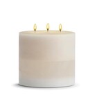 STONE CANDLES STONE PILLAR CANDLE 6X6 AMBER ROSE