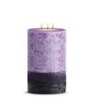 STONE CANDLES STONE PILLAR CANDLE 6X12 LAVENDER