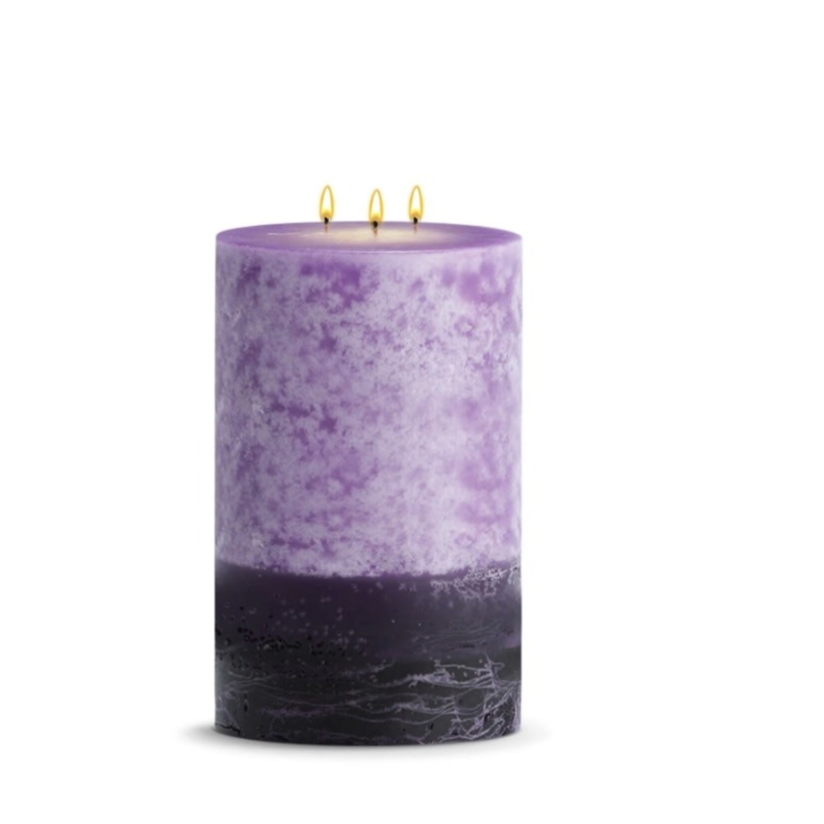 STONE CANDLES STONE PILLAR CANDLE 6X12 LAVENDER