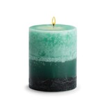 STONE CANDLES STONE PILLAR CANDLE 4X5 KIEFFER LIME LYCHEE