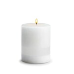 STONE CANDLES STONE PILLAR CANDLE 4X5 WHITE TEA GINGER ROOT
