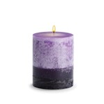 STONE CANDLES STONE PILLAR CANDLE 4X5 LAVENDER
