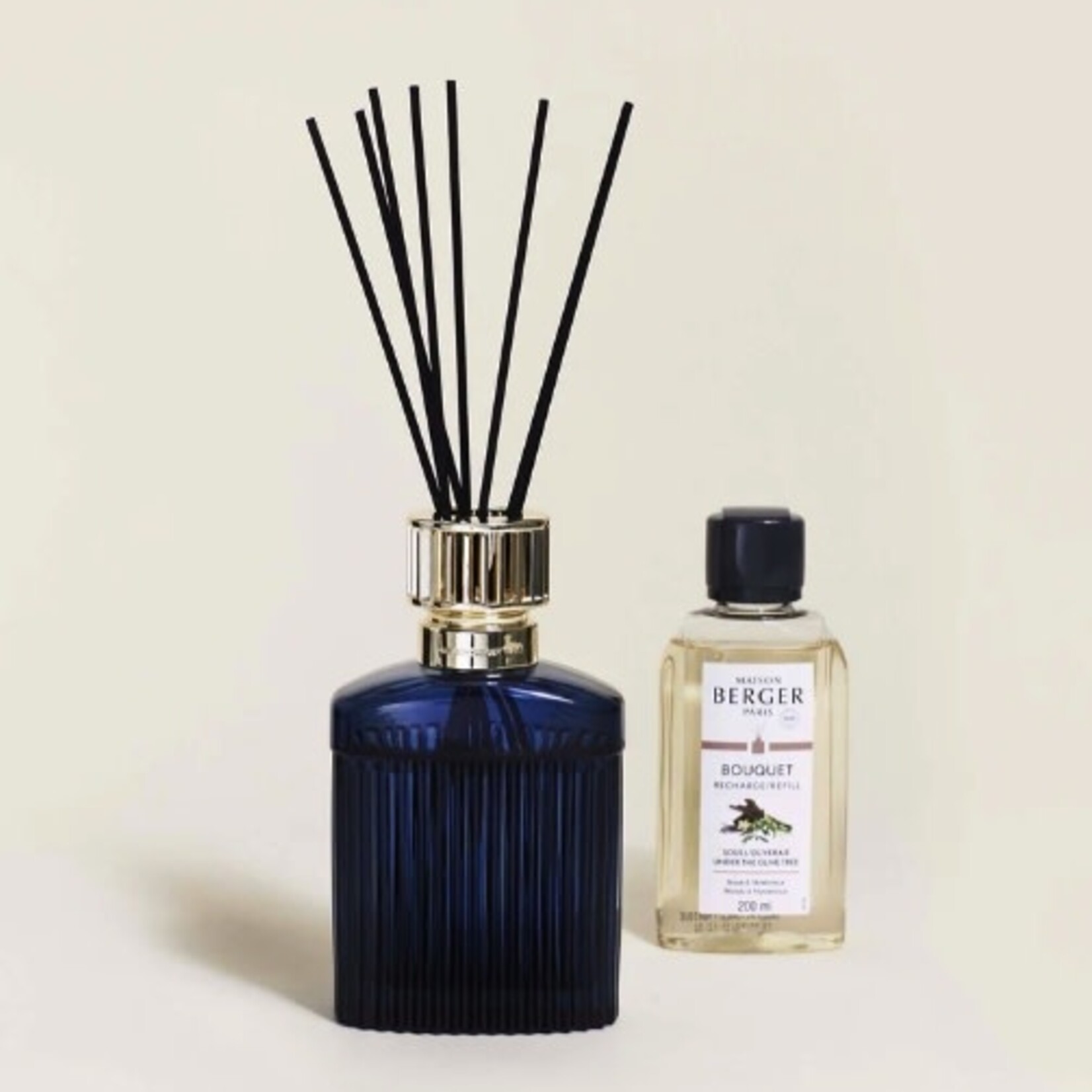 Maison Berger Paris Alpha Imperial Reed Diffuser Gift Set with Under the Olive Tree - Blue