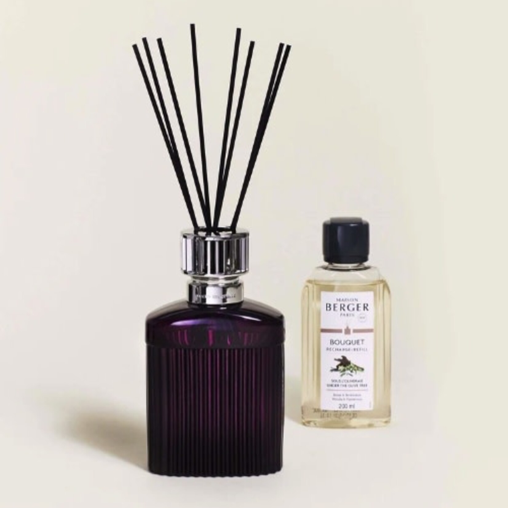 Maison Berger Paris Alpha Scandalous Reed Diffuser Gift Set with Under the Olive Tree - Plum