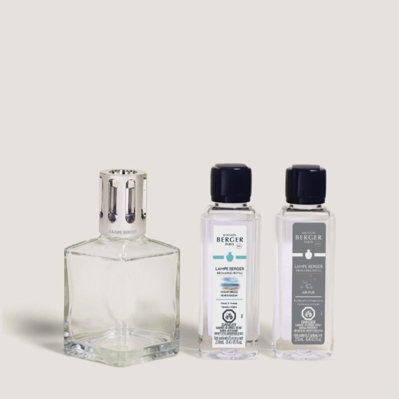 Maison Berger Paris Essential Square Lamp Gift Set Air Pure So Neutral + Ocean Breeze