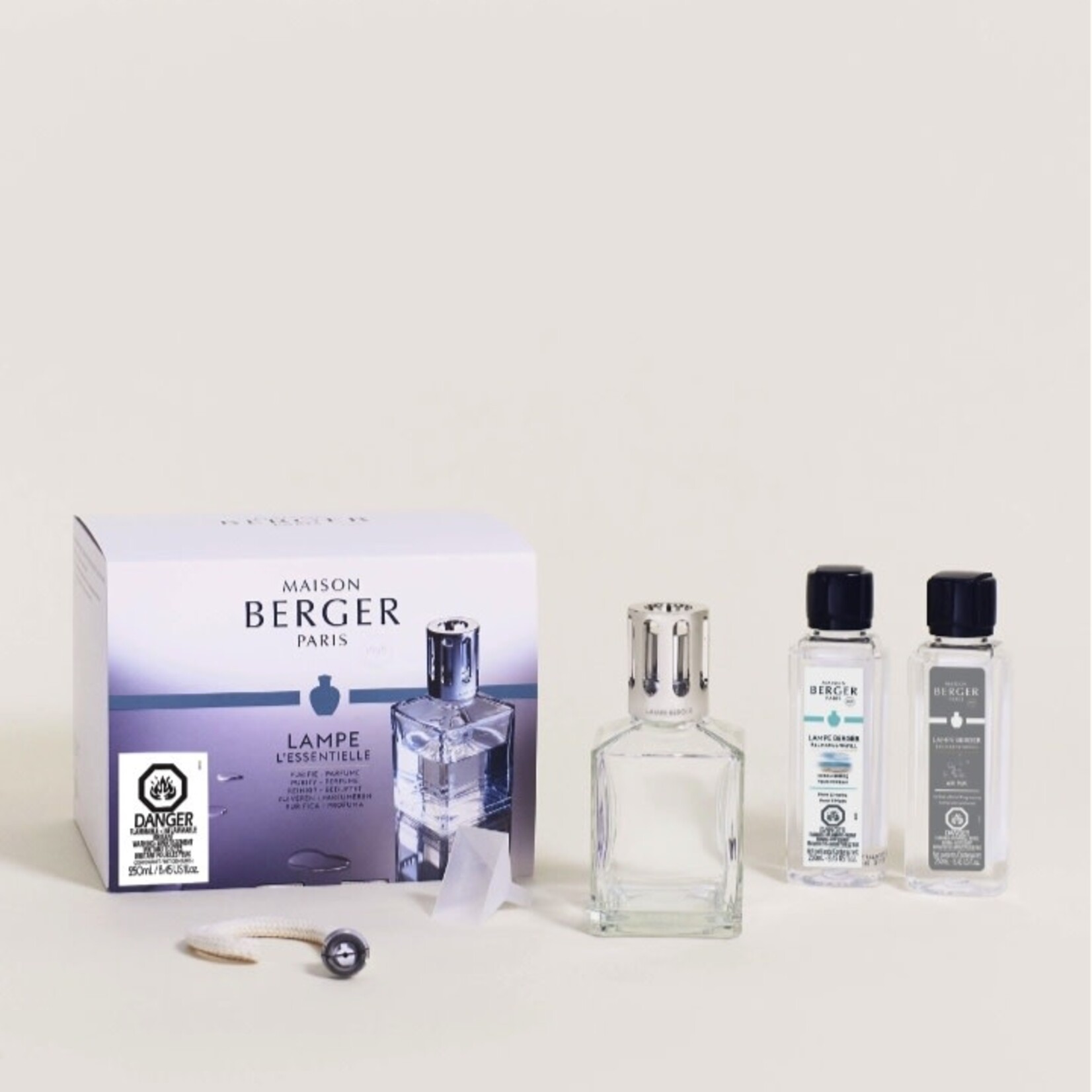 Maison Berger Paris Essential Square Lamp Gift Set Air Pure So Neutral + Ocean Breeze