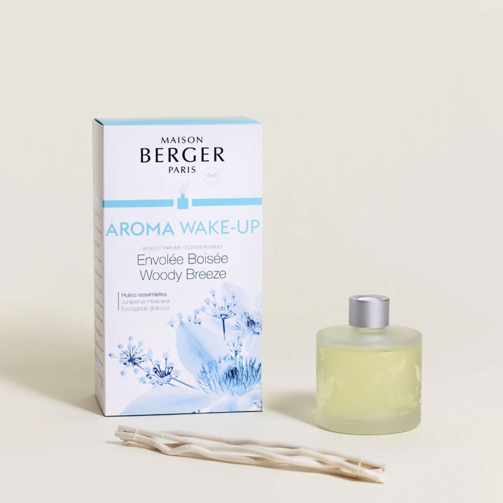 Maison Berger Paris Aroma Wake Up Pre-filled Reed Diffuser – Woody Breeze
