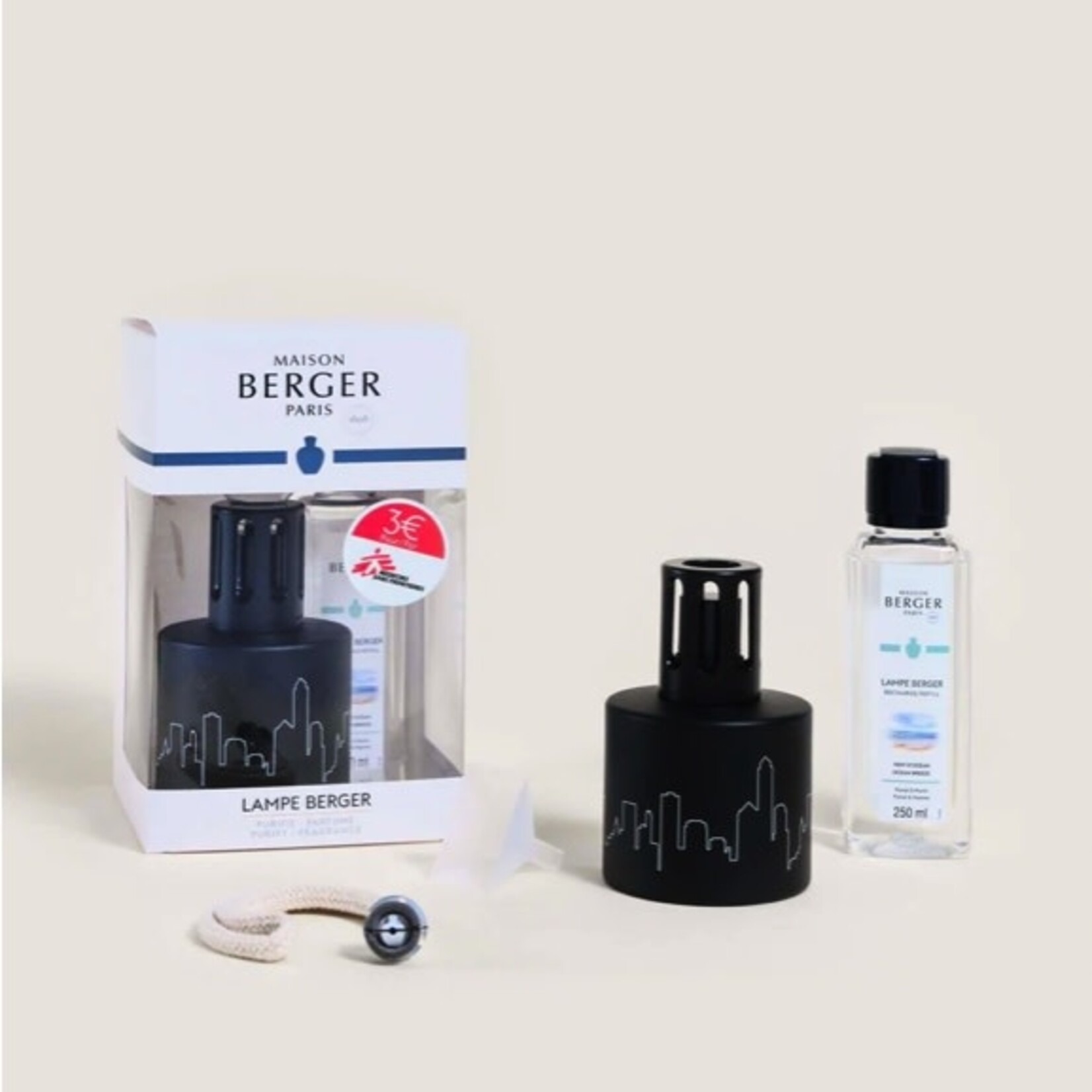 Maison Berger Paris Lamp Gift Set with Ocean Breeze Black