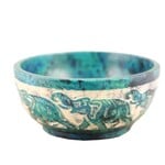 Faire ELEPHANT HAND CARVED STONE SMUDGE BOWL TURQUOISE