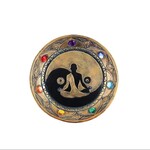 Faire 7 CHAKRA ROUND INCENSE HOLDER GOLDEN