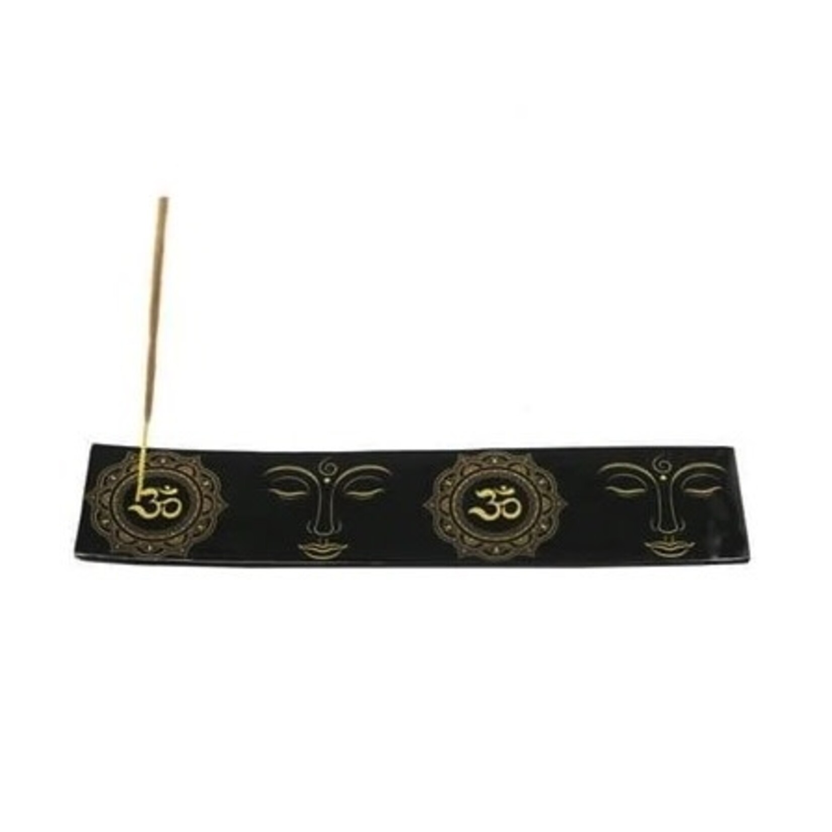 FANTASY GIFTS OM WOODEN GLOSS INCENSE HOLDER