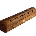 Faire INCENSE BURNER WOODEN COFFIN BOX ELEPHANT