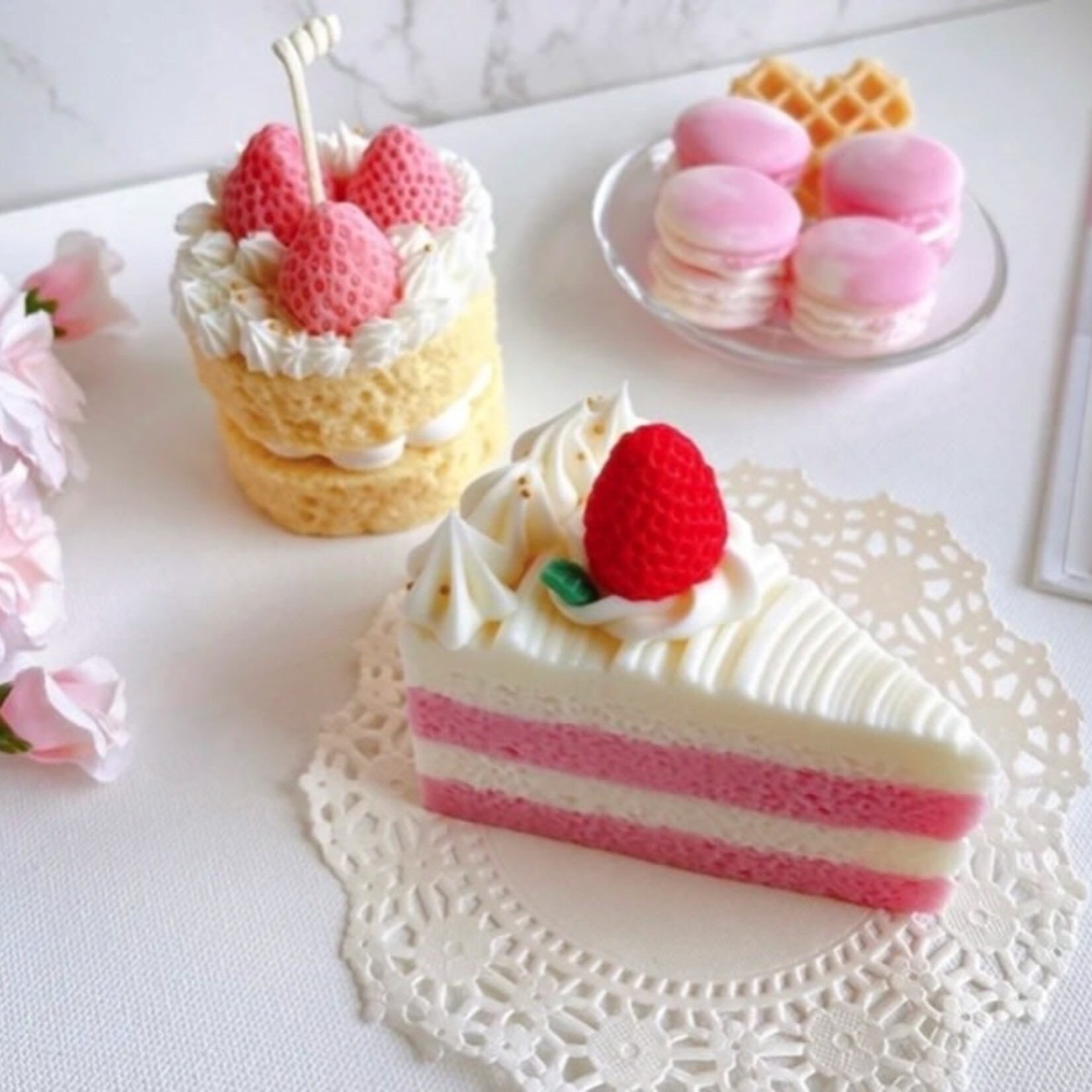 LAURA CO Cake Candle-Dessert Candles- Strawberry