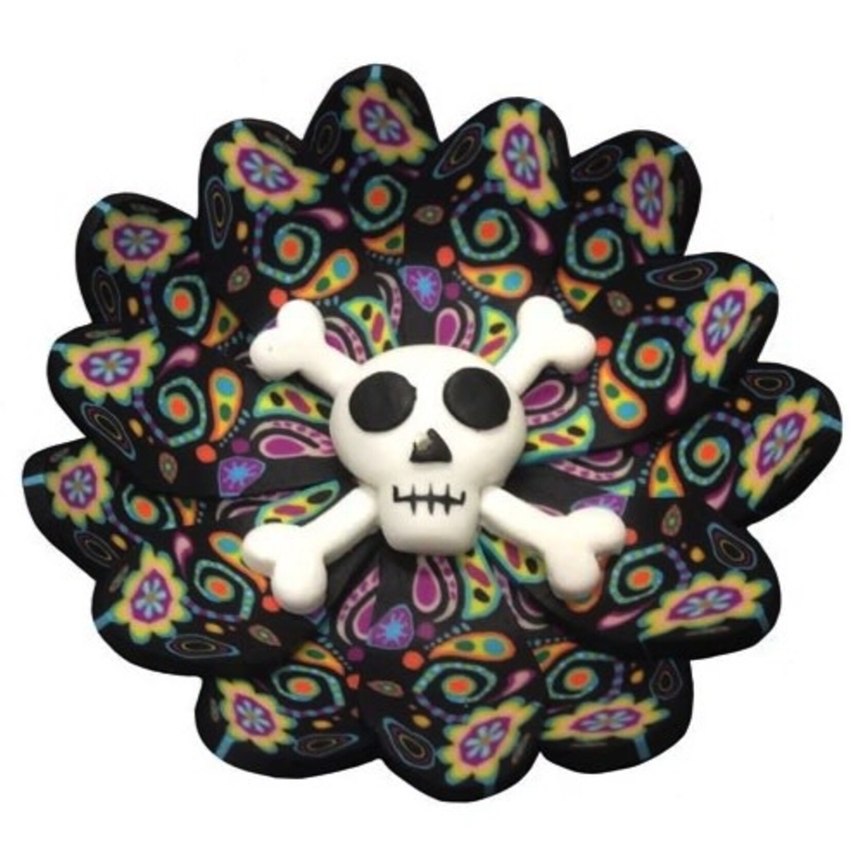 WILDBERRY Fimo Round Cross Bones
