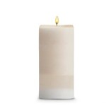 STONE CANDLES TONE PILLAR CANDLES 4.5X9 SQ AMBER ROSE