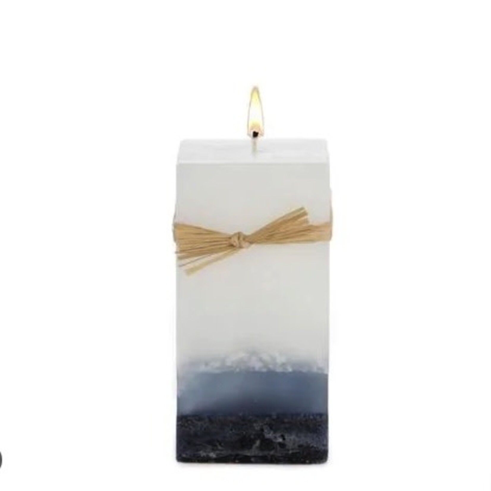 STONE CANDLES STONE PILLAR CANDLE 3X6 SQ
