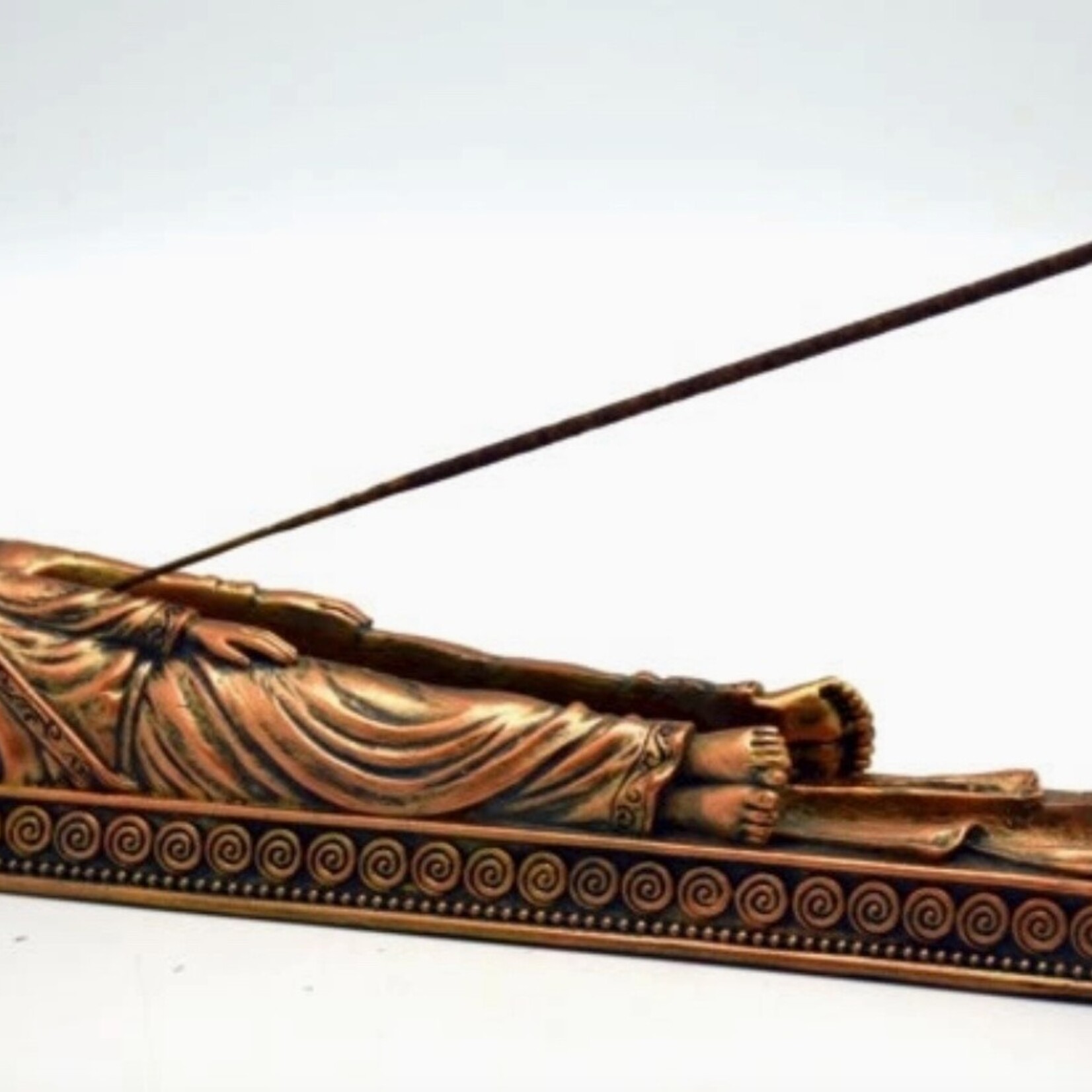 FANTASY GIFTS Buddha Lying Down Incense Burner Copper
