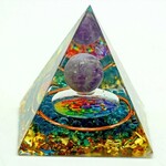 Faire Purple Globe Orgonite Pyramids