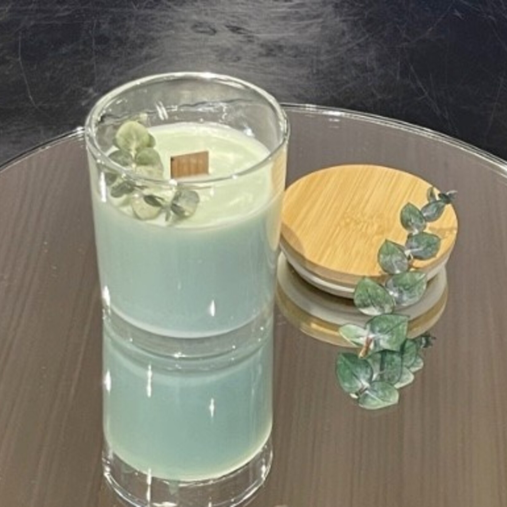 Candle Time Eucalyptus & Spearmint-Soy Wax & Wood Wick Candle