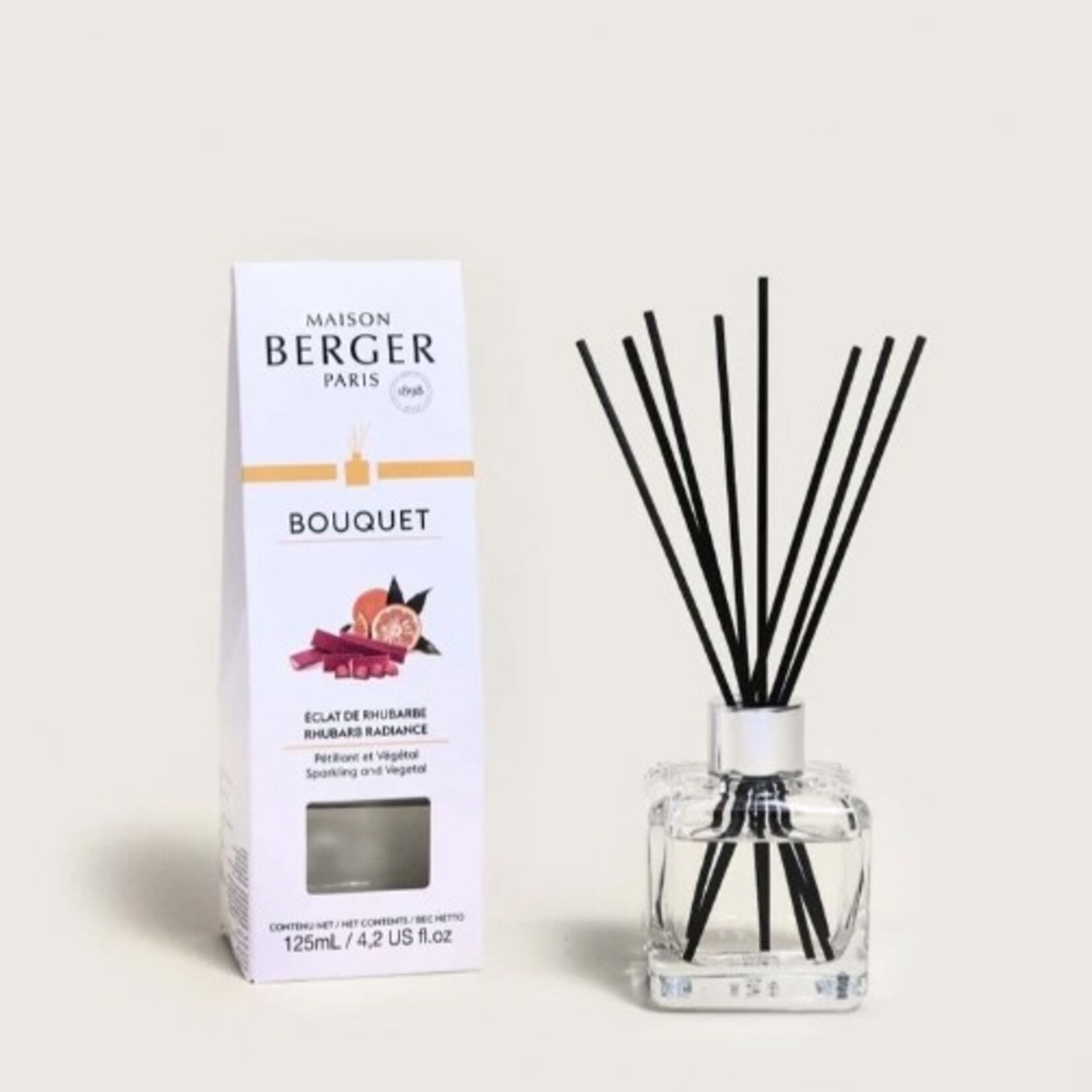 Maison Berger Paris Rhubarb Radiance Pre-filled Cube Reed Diffuser
