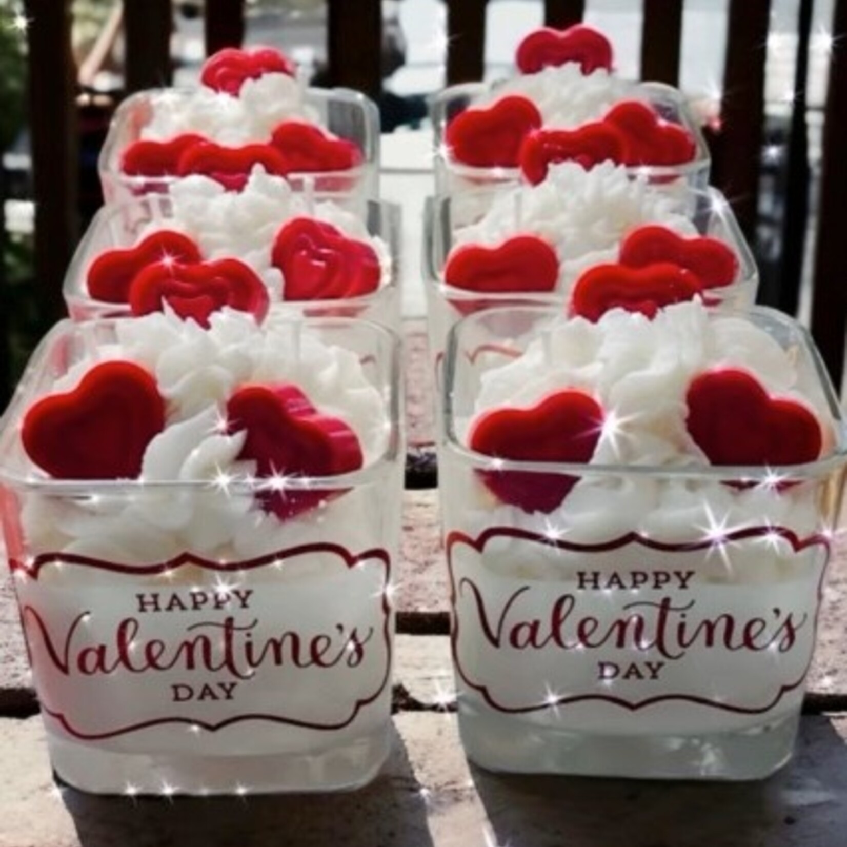 Zen Candle Body Co Valentines Hearts Soy Candle Rose Bouquet