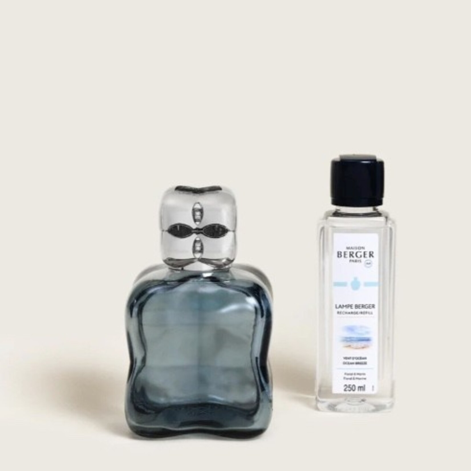 Maison Berger Paris Fragrance Lamp Gift Set with Ocean Breeze Cozy Steel Blue