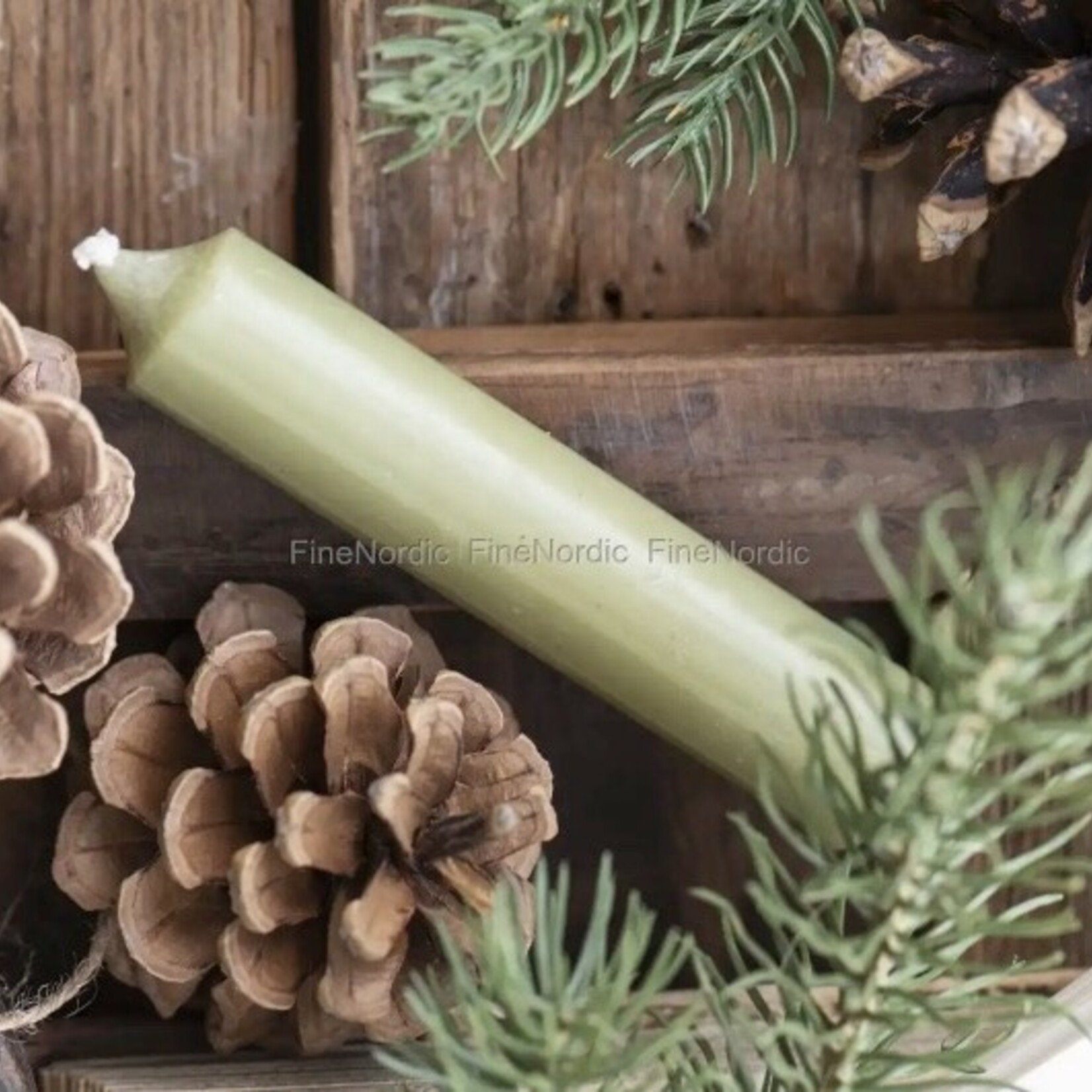 Bougie La Francaise Chandelles 4 Dinner Candles Green